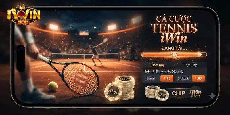 Cá cược tennis iWin hấp dẫn với tỷ lệ kèo cạnh tranh, cược dễ trúng